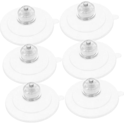 de 6 crochets ventouses r utilisables transparents en PVC (1/5)