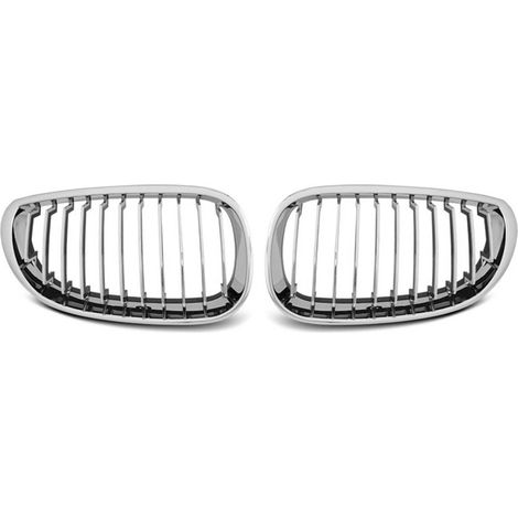Paire grilles calandre BMW serie 5 E60/E61 de 07/2003 a 2010 Chrome-27318054 (1/5)