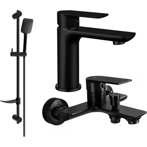 Mexen Alfa DF62 set de baño, negro - 745703DF62-70 (1/4)