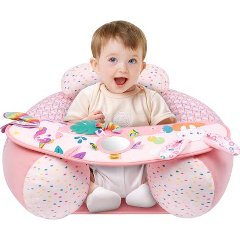 Siège Gonflable pour Bébés, Siège de Sol 3 Mois et Plus, Rose (1/5)