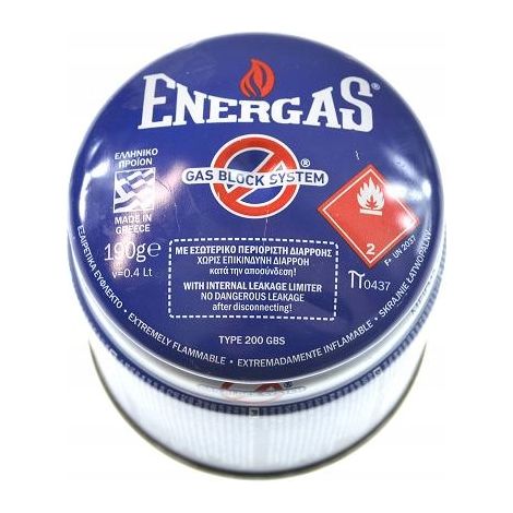 IDEALGAS NABÓJ GAZU PROPAN-BUTAN 190g ZAWÓR GAS BLOCK SYSTEM.