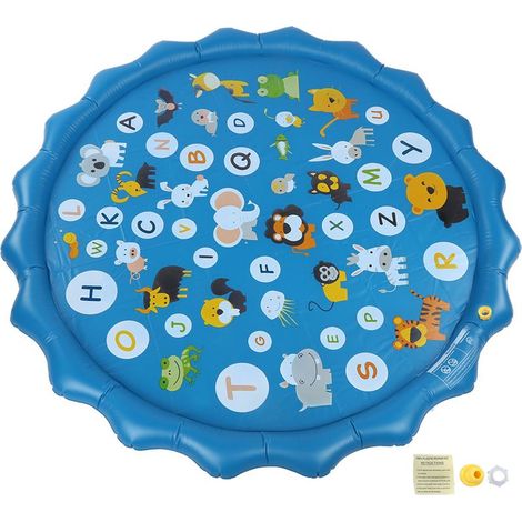 Tapis d'eau gonflable portable rond coussin de jeu pour cour extérieure (1/5)