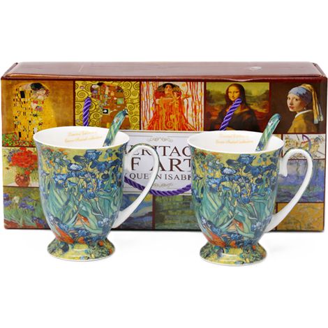 Porzellantassen, 2 Stück, Vincent van Gogh, Schwertlilien, Luxus-Geschenk (1/5)