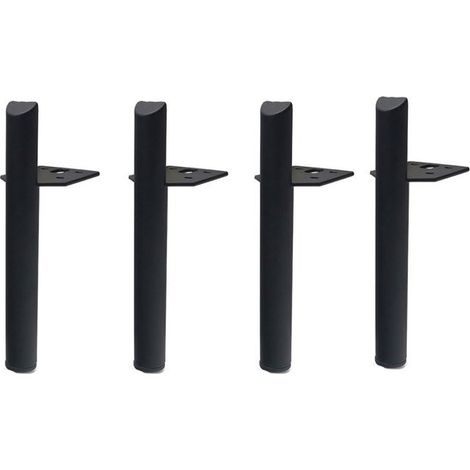 4 Stück Haushaltsfüße für Badezimmer, Sofa, Couchtisch, Schrank und Möbel – schwarz, 18 cm (1/4)