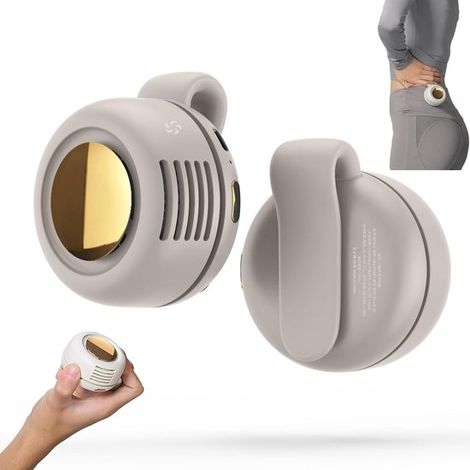 Mini ventilador portátil silencioso sin aspas con clip，pequeño ventilador con clip de 3 velocidades para camisa (blanco) (1/5)