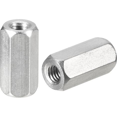 5pcs M4 x 0,7 Pas 15 mm Longueur Raccord Écrous 304 Inox Acier (1/5)