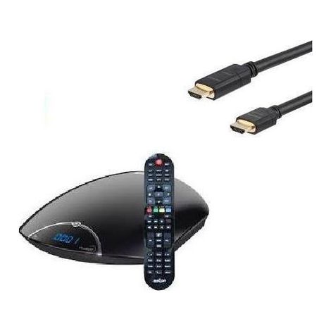 ASTON Récepteur TV satellite HD CONNECT + Câble HDMI HD ME