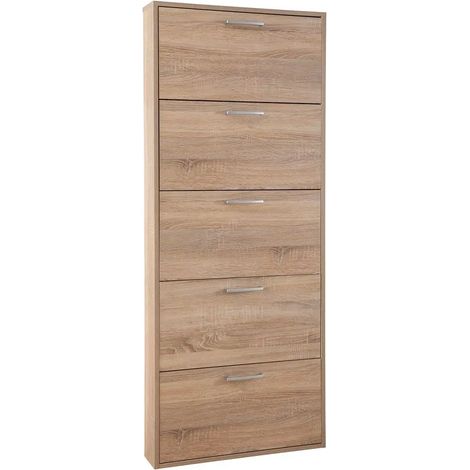 Schuhschrank Lamia 5 klappen 65x15x173,5 rovere artisan