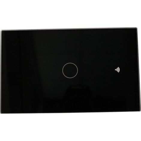 Interruttore Led Dimmer Taglio Di Fase, Pannello Touch 1 Tasto, Colore Nero, WIFI + Bluetooth, APP TUYA Smart Life, 220V 10A, 120X72X38mm Per Scatola 503, IP20