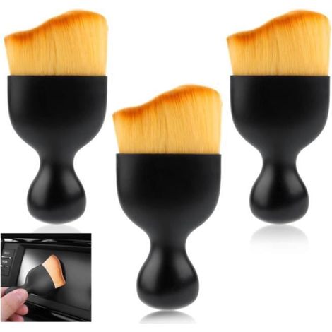 Brosse de nettoyage - Non spécifié - 3PCS - Poils doux - Conception ergonomique - Nettoyage sans rayures (1/4)