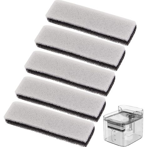 Filtro para fuente de agua para mascotas, compatible con fuente de agua Poweka NPET WF020, filtro de repuesto para fuente de agua para perros y gatos (1/5)