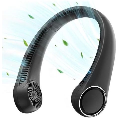Tragbarer Handventilator, Nackenventilator – 360°-Freihändige Kühlung, leiser Betrieb, lange Akkulaufzeit (1/5)