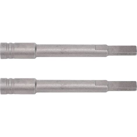 2 rallonges porte-embout 1/4 pouces hexagonale, adaptateur en acier CrV, finition grise sablée, lot de 2 (1/5)