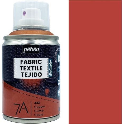 Peinture Textile en Bombe - PEBEO - Cuivre - 100 ml - Brillant - Intérieur (1/3)
