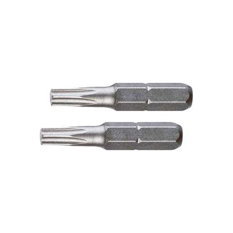 Inserts à tête Torx sous blister pour tournevis 25 mm - 25 mm TORX TX 15 sous blister de 2 pièces.
