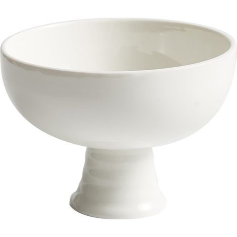 Bol Sur Pied - Bol Céramique Rond - Pour Fruits Desserts Gâteaux - Hauteur 9 8 Cm - Beige - 1 Pièce (1/4)