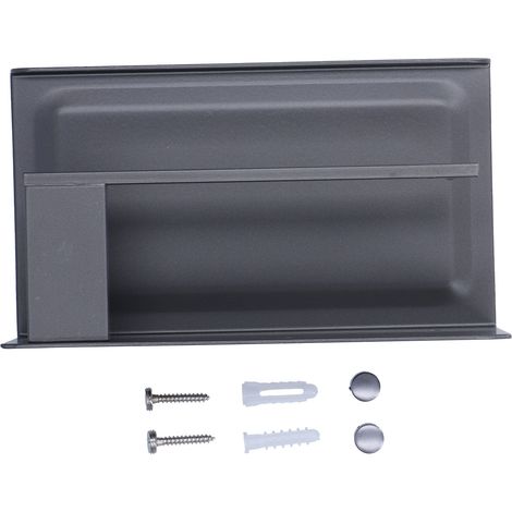 Toilettenpapierhalter aus Aluminiumlegierung, rostfreier Handyhalter fürs Badezimmer, Montage mit breiten Bohrungen, Grau (1/5)
