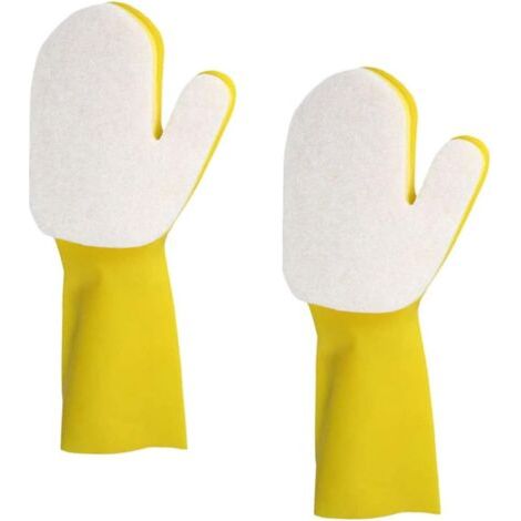 2 Pièces De Nettoyage en en avec Tampon à Récurer De Ménage Propres à Manches De Nettoyage De Cuisine Blanche Baignoire Éponge
