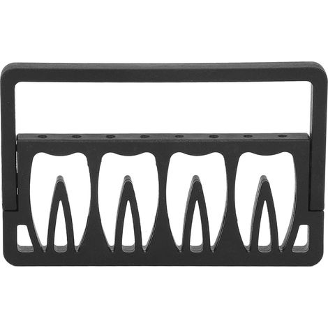 Boîte de rangement noire pour limes endodontiques, 8 trous, autoclavable, résistante aux hautes températures, porte-limes dentaires stérilisable. (1/5)