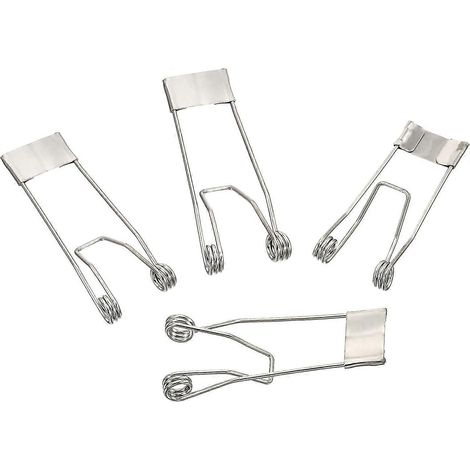 Clips de fixation à ressort pour spots encastrés 52 x 19 mm (10 pièces), accessoires d'éclairage encastré à diodes électroluminescentes, sécurité incluse. (1/5)