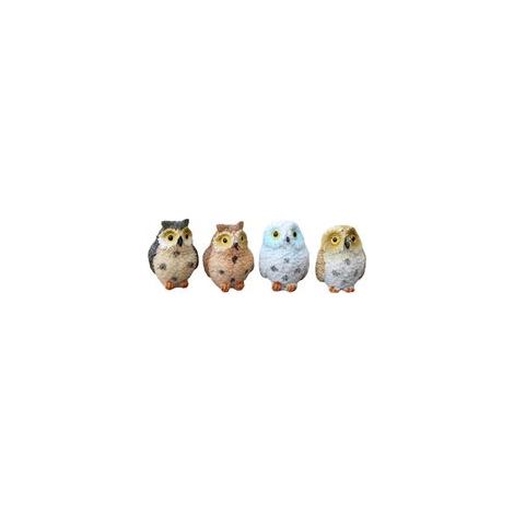 Lot de 4 figurines chouettes sages, 3 cm – (1/5)