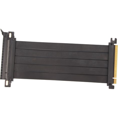 Câble d'extension PCIe 4.0 X16 flexible 180°, blindage renforcé pour GPU, 40 cm noir (1/5)