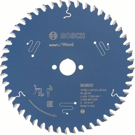 Lame de scie circulaire Bosch Expert Wood 2608644024 165x1,6x20 48Z (1/8)