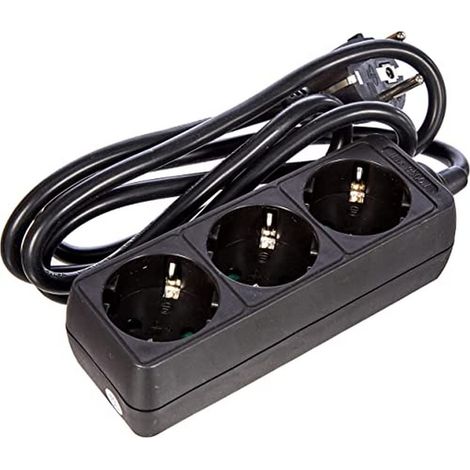 Kopp 128615005 Multipresa 3 scomparti Nero (opaco) Schuko 1 pz. (1/4)