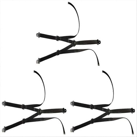 Sangles de sécurité réglables pour téléviseur, ancrages anti-basculement pour meubles sans perçage (lot de 3) (1/5)