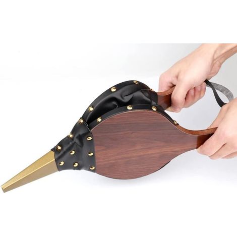 Soufflet Cheminée en Bois, Grand Souffleur à Bois avec Sangle de Suspension pour Cuisinière en Plein Air, 40 x 18 x 3 cm (1/5)