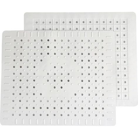 Lot de 2 tapis de protection pour évier de cuisine en caoutchouc antidérapant durable, facile à nettoyer et à couper soi-même (1/5)