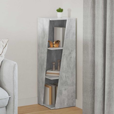 Seitenregal Beton Grau 33 x 32 x 100,5 cm Holzwerkstoff (1/5)