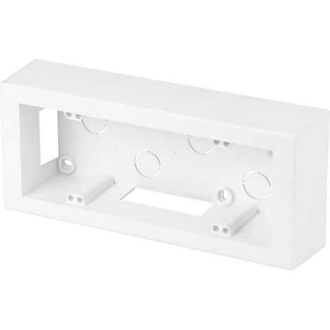Poly Pool PP8232 Scatola Rettangolare Portaplacca, da Parete, Dimensioni Interne 178 x 61 x 44 mm Massimo 6 Moduli, IP40, Bianca