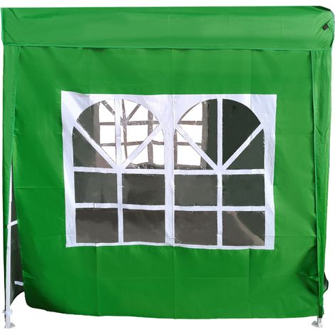 2x2M Pop Up Gazebo Side Panel Wall Only,1 Piece Green with Window