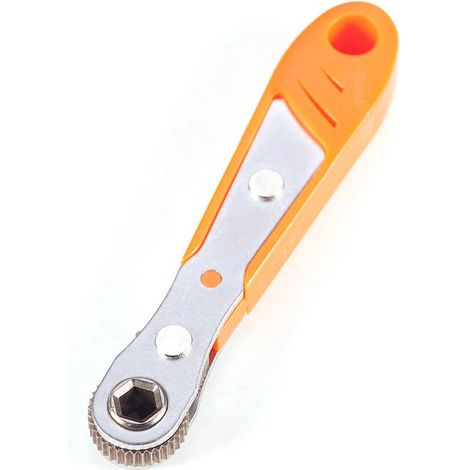 1/4-Zoll-Ratschenschlüssel, 36 Zähne mit orangefarbenem PVC-Griff, Schnellverschluss und umkehrbarem Antrieb