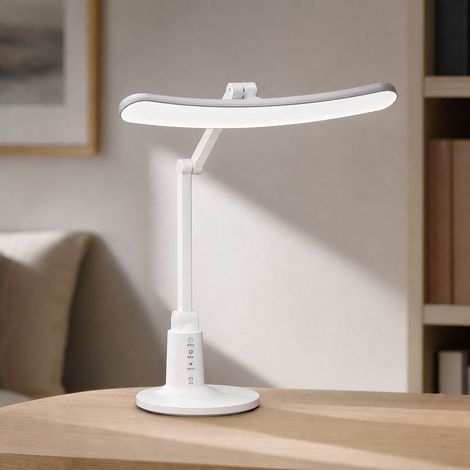 Lampe de bureau LED rechargeable, protection oculaire Ra≥95, 3 températures de couleur, pliable, type-C, autonomie 12h (1/4)