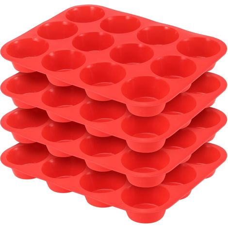 Moule cylindrique en silicone , lot de 3 moules cylindriques ronds de 5,1 cm à 6 cavités pour cupcakes, moules à savon fait main, muffins, gâteaux, cheesecake, brownie, enrobage chocolat