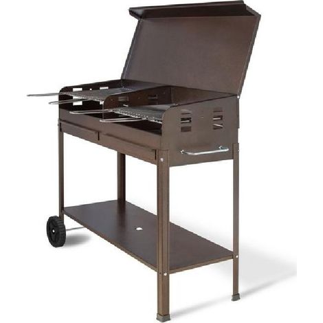 Barbecue artigianale tipo pesante 100x40cm POLIFEMO - peso 32kg - con coperchio Artigianferro made in Italy (1/6)