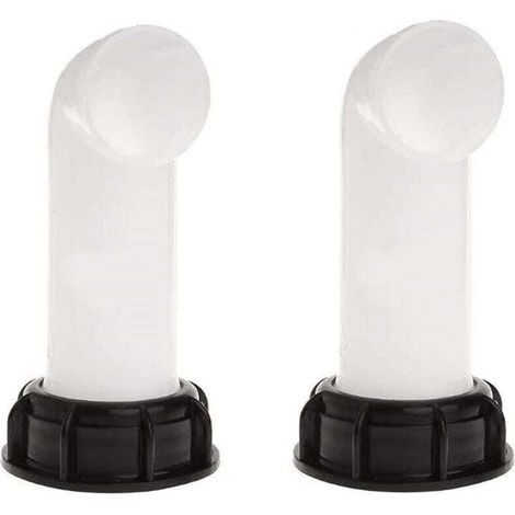 Vtizikl Bec de Vidange avec Ecrou IBC, 2Pcs Buse de Réservoir d'eau Raccord, Vanne Cuve a Eau, IBC Rallonge de Cuve pour Réservoirs D'eau IBC, Irrigation Agricole, Pipelines, 60MM