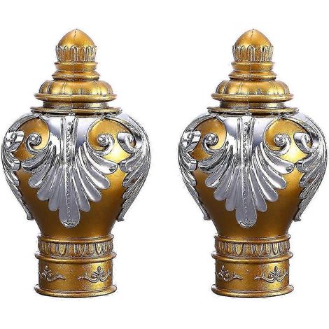 embouts décoratifs dorés de 28 mm pour tringle à rideaux romaine, idéaux pour les rideaux de chambre et de salon. (1/3)