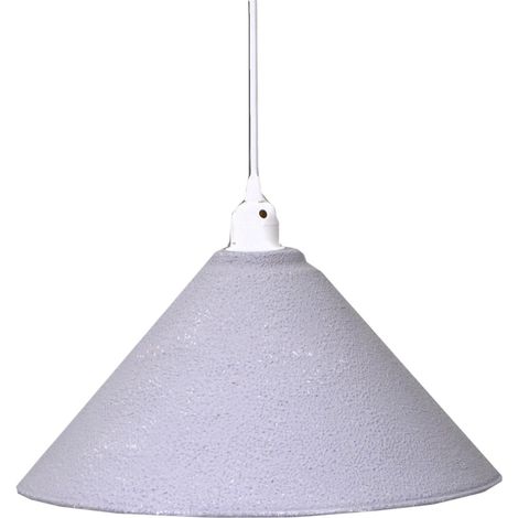 Lampadario in metallo vintage bianco/grigio con attacco cm Ø38,5xh26 (1/2)