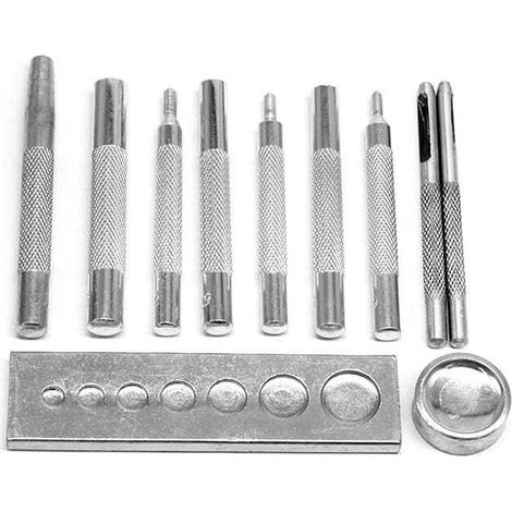 Kit de 11 piezas para perforar cuero, grabar cuero, coser cuero, manualidades, colocar remaches, kit para trabajos de artesanía en cuero.