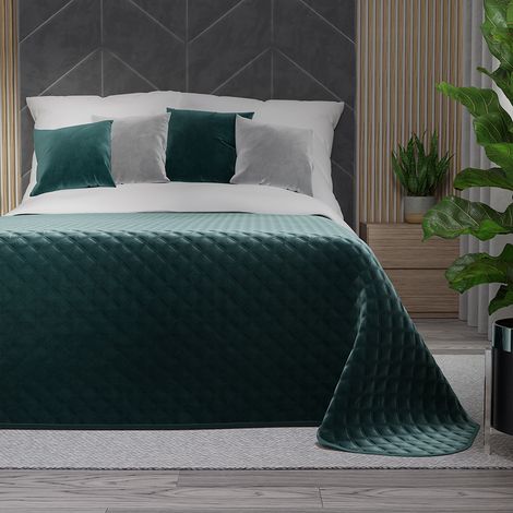 Couvre-lit matelassé Velvi - Turquoise foncé (Pétrole) - 170 x 210 cm (1/5)