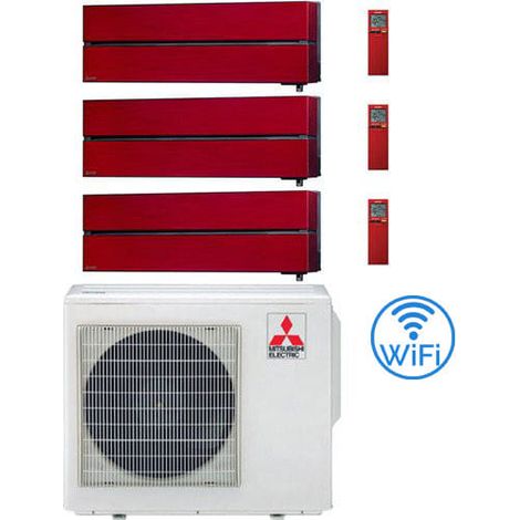 Climatizzatore Condizionatore Mitsubishi Kirigamine Style Wifi R32 Rosso Trial Split Inverter 9000 + 9000 + 12000 BTU con U.E. MXZ-3F54VF NOVITÁ Classe A+++/A++ (1/5)
