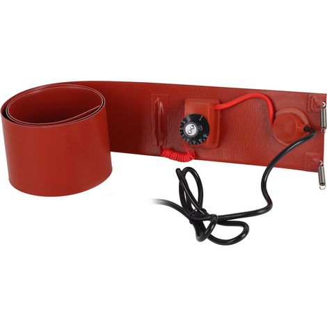 Ortviai Chauffe-fût en silicone 200 L, 1000 W, réglable 30-150 °C, bande chauffante 125 x 1740 mm, prise UK 220 V
