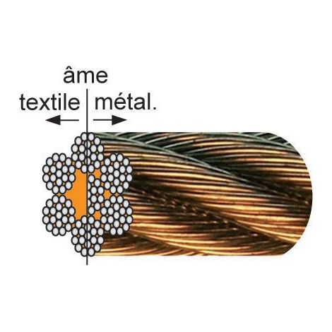 Cable con alma de acero galvanizado LEVAC - 7x19 hilos - Ø6 mm - CRM 2470 Kg - 1022FGE200 - Por metro lineal