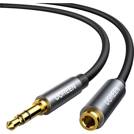 Cable de extensión de audio UGREEN AV118 con conector AUX de 3,5 mm, 5 m (negro)