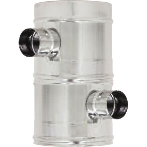 MAKA Sdoppiatore Verticale Canna Fumaria Doppia Parete Aria Inox Ø 200 mm (esterno 250) (1/5)