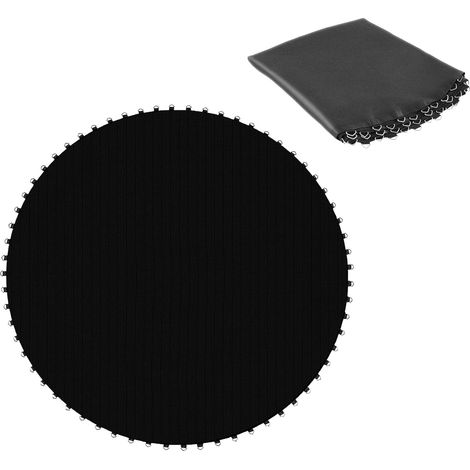 COSTWAY Φ366 cm PP Sprungtuch Trampolin, Trampolinsprungtuch, Sprungmatte, Trampolinzubehoer, schwarz