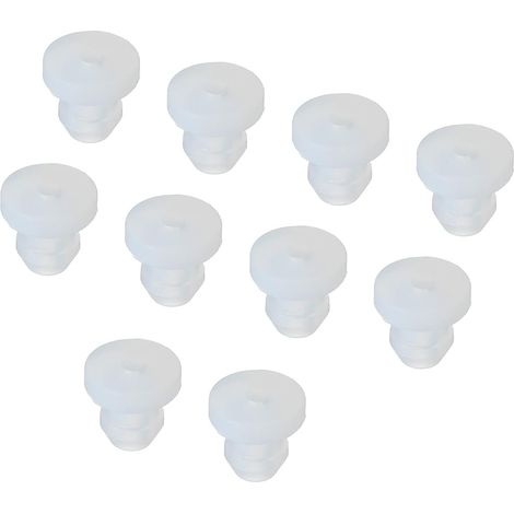 10Pcs Bouchon Passe Fil Caoutchouc Diamètre d'Installation de 4.5mm, ID 2mm, Hauteur 8mm Passe-Câble Transparent Joint Anti-Rayures pour Boîte Électrique et Conduit de Câble (1/5)